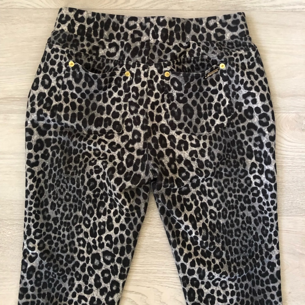 Michael Kors Leopard Print Stretch Skinny Leggings Pull-on Pants - Picture 10 of 16